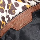 Stella MacCartney Falabella Chain Leopard Pattern Bag Canvas Brown Auth yk20554A-19