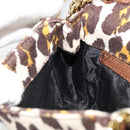 Stella MacCartney Falabella Chain Leopard Pattern Bag Canvas Brown Auth yk20554A-21