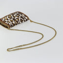 Stella MacCartney Falabella Chain Leopard Pattern Bag Canvas Brown Auth yk20554A-7