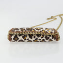 Stella MacCartney Falabella Chain Leopard Pattern Bag Canvas Brown Auth yk20554A-5