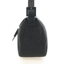 FENDI Zucchino Canvas Mamma Baguette Shoulder Bag Black Silver Auth yk20555SAM-3