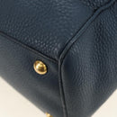 Miu Miu Shoulder Bag Leather Navy Gold Auth yk20559SAM-16