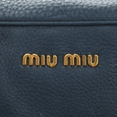 Miu Miu Shoulder Bag Leather Navy Gold Auth yk20559SAM-17
