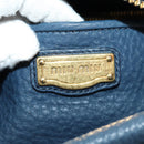 Miu Miu Shoulder Bag Leather Navy Gold Auth yk20559SAM-19
