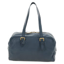 Miu Miu Shoulder Bag Leather Navy Gold Auth yk20559SAM-3