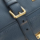 Miu Miu Shoulder Bag Leather Navy Gold Auth yk20559SAM-9