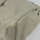 Miu Miu Hand Bag Leather 2way Gray Gold Auth yk20560A-18