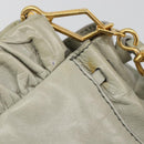 Miu Miu Hand Bag Leather 2way Gray Gold Auth yk20560A-22