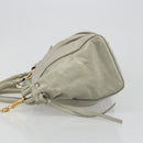 Miu Miu Hand Bag Leather 2way Gray Gold Auth yk20560A-4