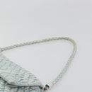 Miu Miu Matelasse Bijoux Chain Shoulder Bag Leather Blue Silver Auth yk20565A-11