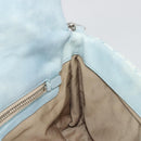 Miu Miu Matelasse Bijoux Chain Shoulder Bag Leather Blue Silver Auth yk20565A-24