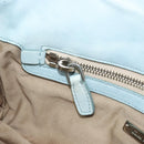 Miu Miu Matelasse Bijoux Chain Shoulder Bag Leather Blue Silver Auth yk20565A-26