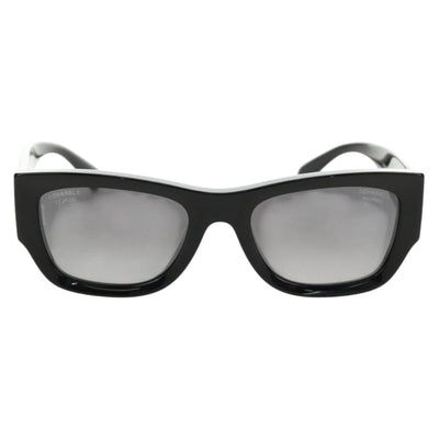 CHANEL Sunglasses Plastic Black Gold CC Auth yk20566M - 0