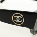 CHANEL Sunglasses Plastic Black Gold CC Auth yk20566M-6