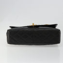 CHANEL Chain Shoulder Bag Lamb Skin Black Gold Matelasse CC Auth yk20568SAV-5