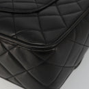 CHANEL Chain Shoulder Bag Lamb Skin Black Gold Matelasse CC Auth yk20568SAV-16