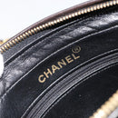 CHANEL Chain Shoulder Bag Lamb Skin Black Gold Matelasse CC Auth yk20568SAV-19
