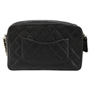 CHANEL Chain Shoulder Bag Lamb Skin Black Gold Matelasse CC Auth yk20568SAV-2