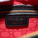 Christian Dior Canage Hand Bag Lamb Skin Black Gold Auth yk20569SAM-20