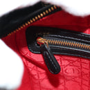 Christian Dior Canage Hand Bag Lamb Skin Black Gold Auth yk20569SAM-23
