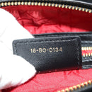 Christian Dior Canage Hand Bag Lamb Skin Black Gold Auth yk20569SAM-11
