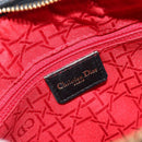Christian Dior Canage Hand Bag Lamb Skin Black Gold Auth yk20574SAV-18