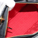 Christian Dior Canage Hand Bag Lamb Skin Black Gold Auth yk20574SAV-11