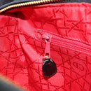 Christian Dior Canage Hand Bag Lamb Skin Black Gold Auth yk20574SAV-21
