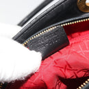 Christian Dior Canage Hand Bag Lamb Skin Black Gold Auth yk20574SAV-12
