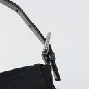 FENDI Mamma Baguette Shoulder Bag Cotton Jersey Black Silver Auth yk20575-14