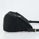 FENDI Mamma Baguette Shoulder Bag Cotton Jersey Black Silver Auth yk20575-4