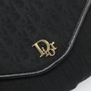 Christian Dior Trotter Canvas Chain Shoulder Bag Black Gold Auth yk20576-17