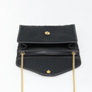 Christian Dior Trotter Canvas Chain Shoulder Bag Black Gold Auth yk20576-11