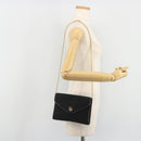 Christian Dior Trotter Canvas Chain Shoulder Bag Black Gold Auth yk20576-22
