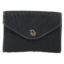 Christian Dior Trotter Canvas Chain Shoulder Bag Black Gold Auth yk20576-13
