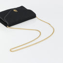 Christian Dior Trotter Canvas Chain Shoulder Bag Black Gold Auth yk20576-7