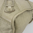 BALENCIAGA The Giant City Bag Leather 2way Gray Silver 204529 Auth yk20579SAV-16
