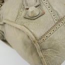 BALENCIAGA The Giant City Bag Leather 2way Gray Silver 204529 Auth yk20579SAV-17