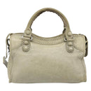 BALENCIAGA The Giant City Bag Leather 2way Gray Silver 204529 Auth yk20579SAV-2