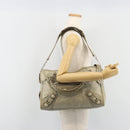 BALENCIAGA The Giant City Bag Leather 2way Gray Silver 204529 Auth yk20579SAV-31