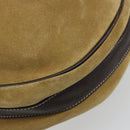 LOEWE Anagram Shoulder Bag Suede Beige Gold Auth yk20584-15