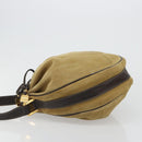 LOEWE Anagram Shoulder Bag Suede Beige Gold Auth yk20584-4