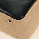 CHANEL Cambon Line Hand Bag Leather Beige Silver CC Auth yk20585SAM-12