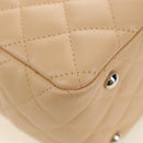 CHANEL Cambon Line Hand Bag Leather Beige Silver CC Auth yk20585SAM-13
