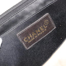 CHANEL Choco Bar Shoulder Bag Lamb Skin White Gold CC Auth yk20586-17