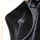 CHANEL Choco Bar Shoulder Bag Lamb Skin White Gold CC Auth yk20586-22