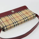 BURBERRY Nova Check Shoulder Bag PVC Beige Silver Auth yk20589A-6
