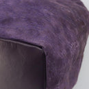 BALENCIAGA Hand Bag Suede Purple Silver Auth yk20590-9