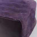 BALENCIAGA Hand Bag Suede Purple Silver Auth yk20590-15