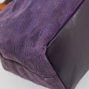 BALENCIAGA Hand Bag Suede Purple Silver Auth yk20590-16